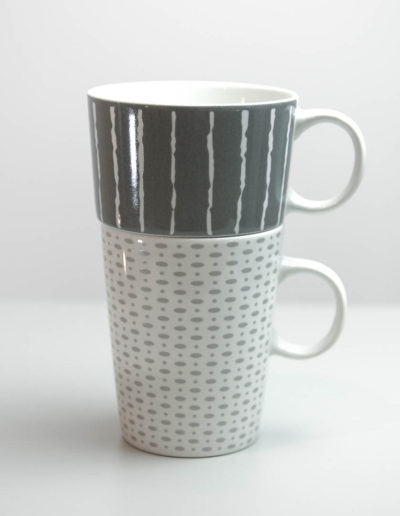 Caneca dupla de porcelana