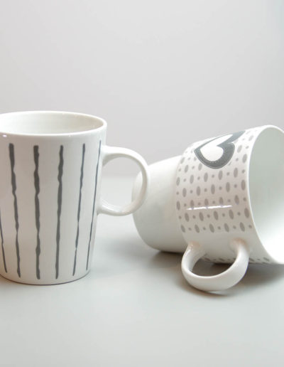 Caneca dupla de porcelana