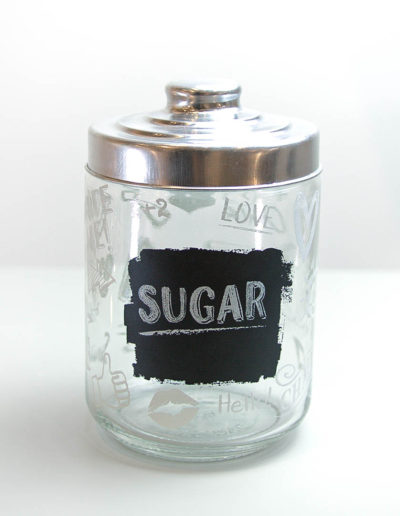 Conjunto potes de vidros para café/sal/açúcar