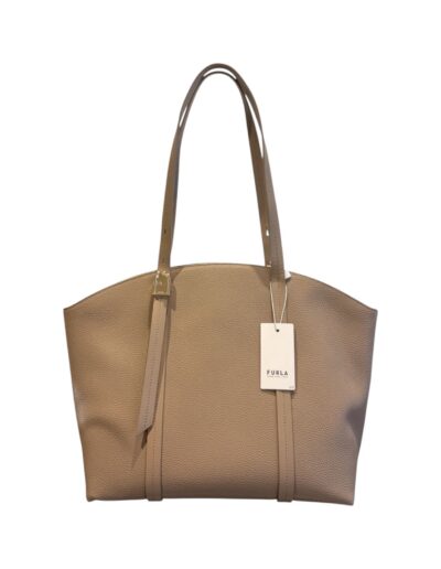 Bolsa Italiana Furla Couro Natural