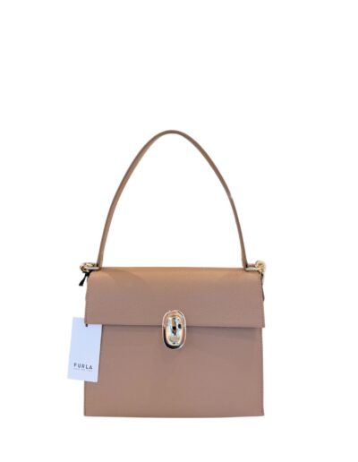 Bolsa Italiana Furla Couro Natural