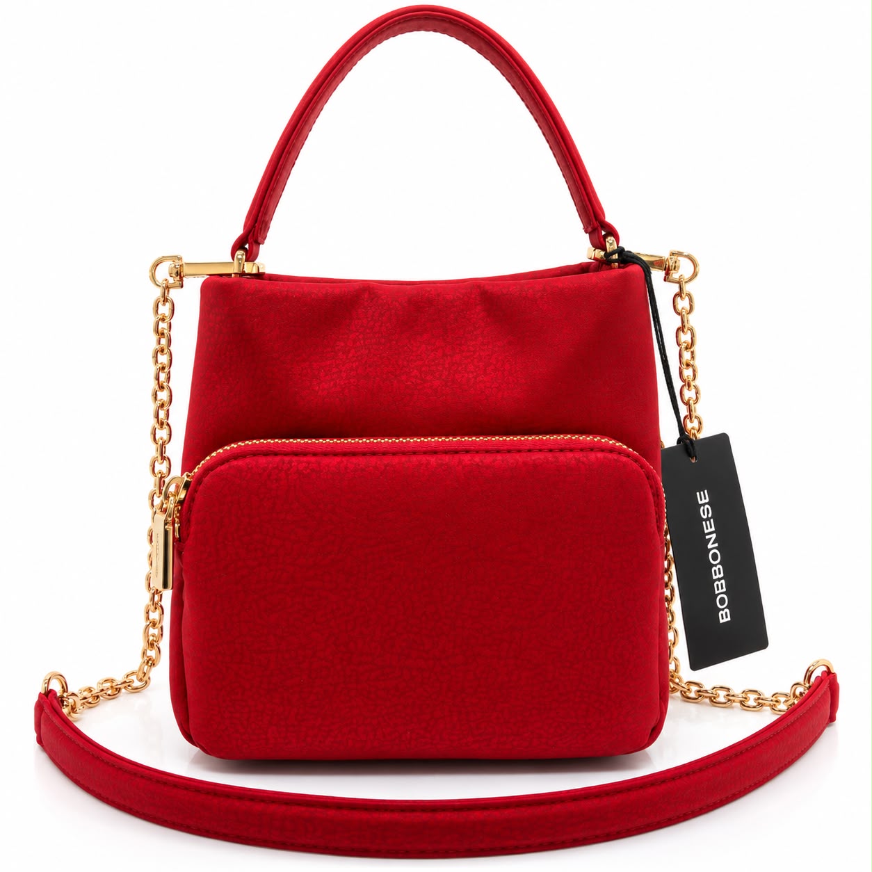 Bolsa Sequiello em tecido tecno Borbonese