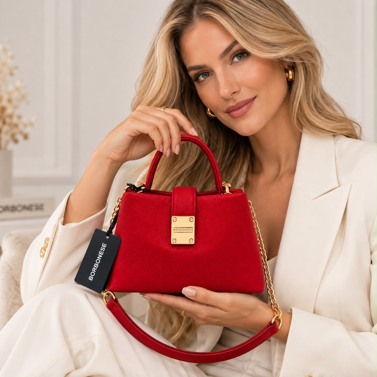 Bolsa Mini CT em tecido tecno Borbonese