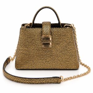 Bolsa Mini CT em couro metalizado Borbonese
