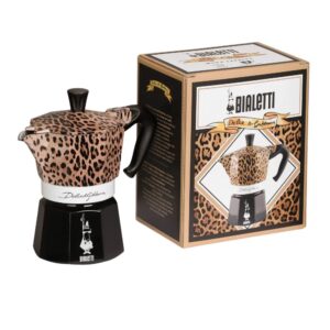 Cafeteira Italiana Bialetti Moka Express Leopard D&G